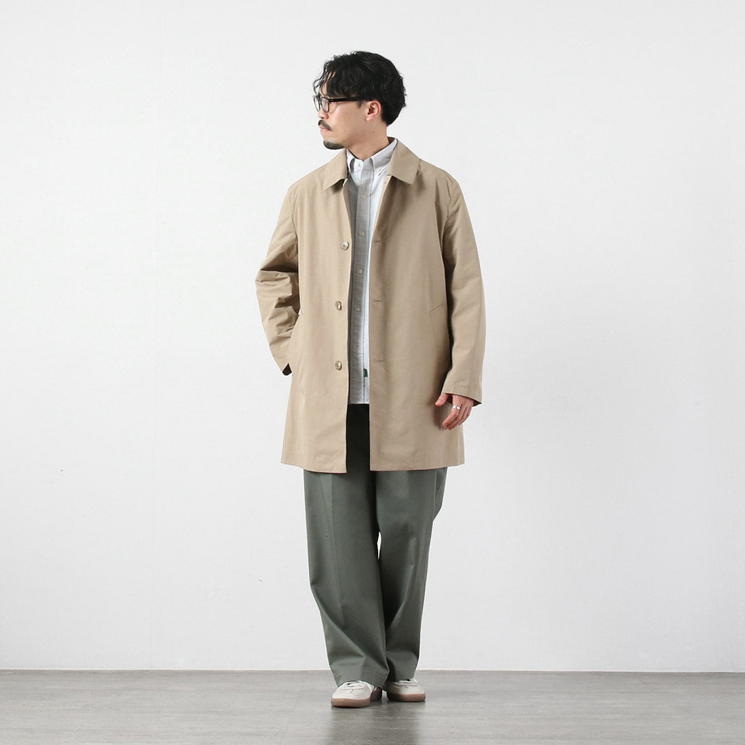 VÊTEMENTS MÉTÉO TRADITIONNELS / Manteau Balmacaan en taffetas de polyester léger boutonné Derby
