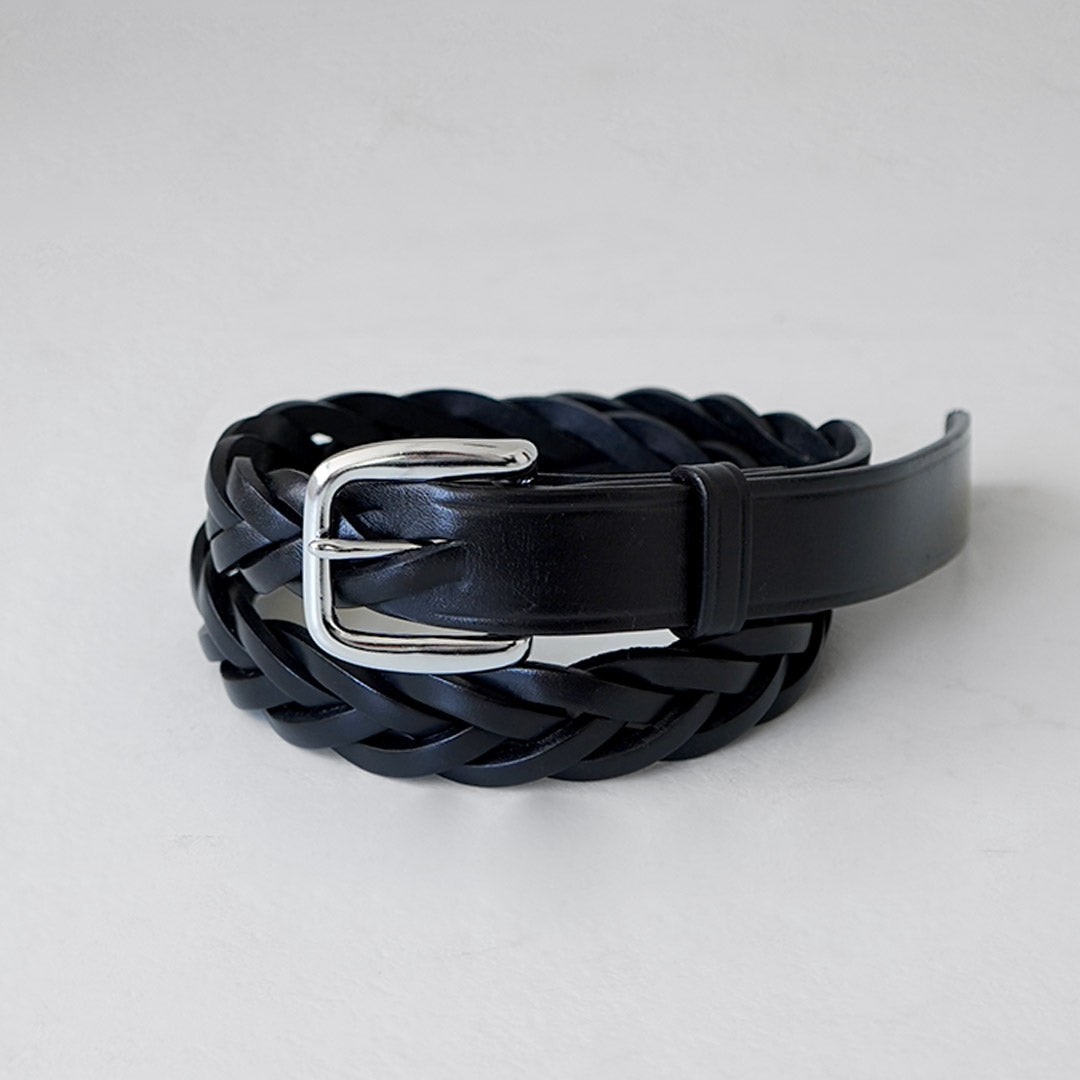 TORY LEATHER / Ceinture tressée à pointe longue