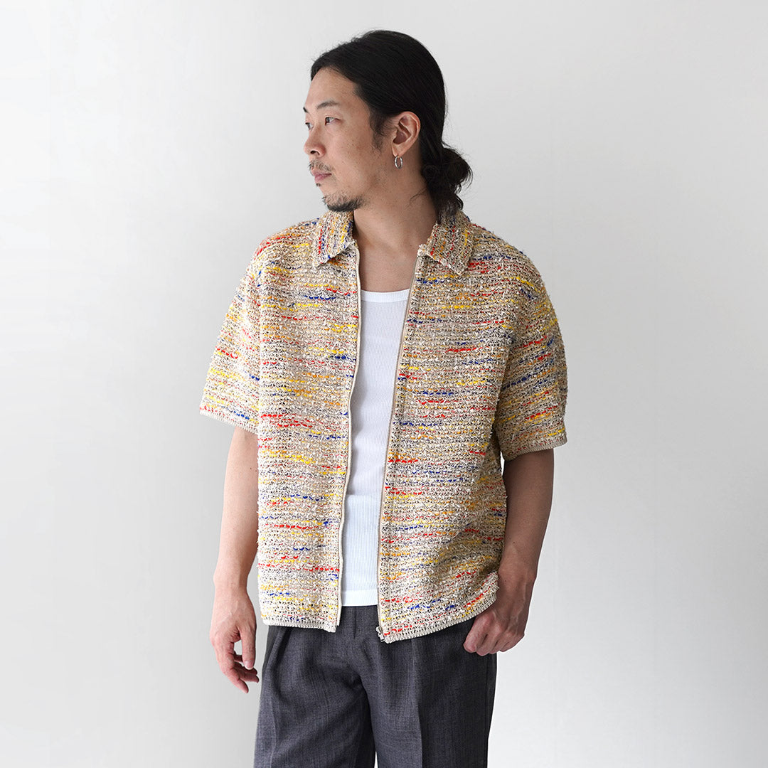 COOHEM / Chemise zippée en tweed d'été
