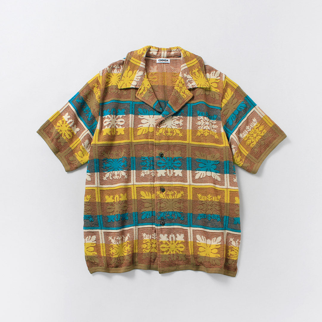 COOHEM / Camisa de punto de edredón hawaiano