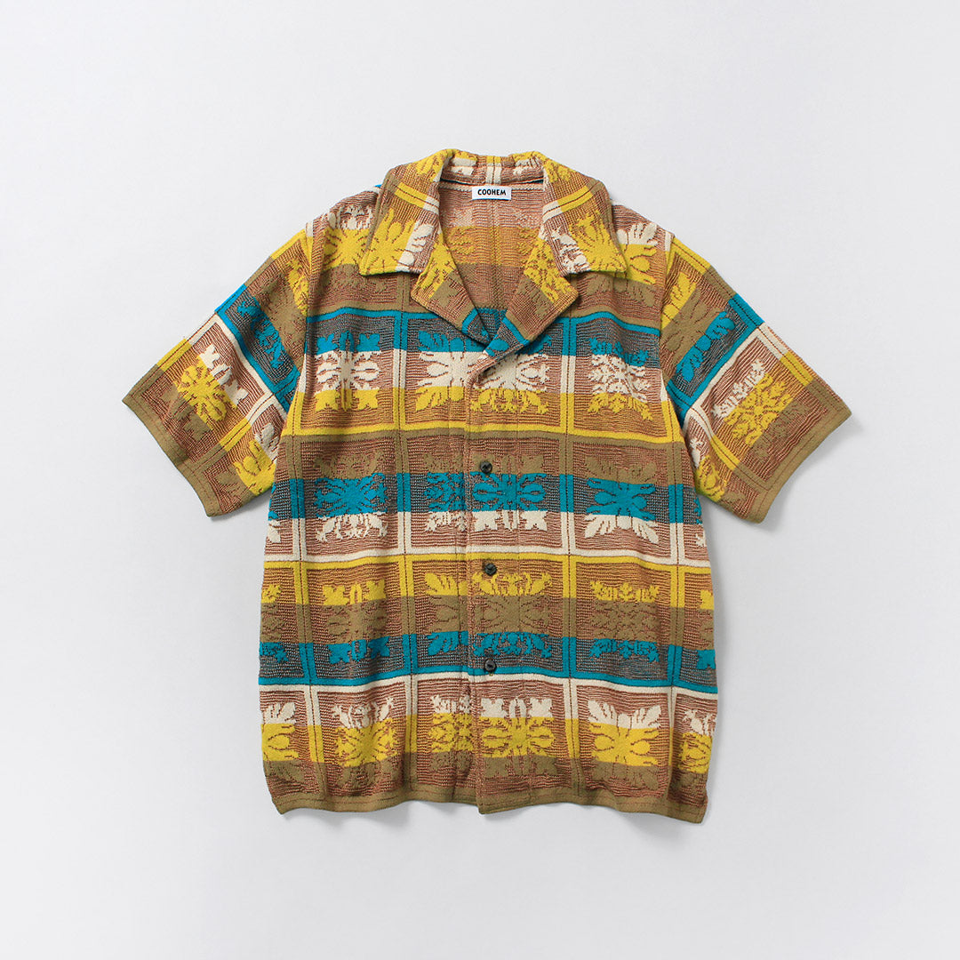 COOHEM / Camisa de punto de edredón hawaiano
