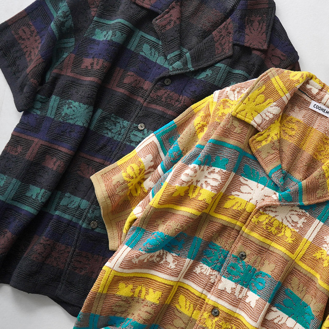COOHEM / Camisa de punto de edredón hawaiano