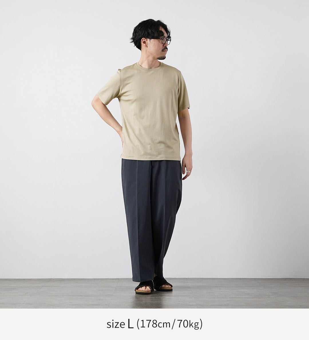 YONETOMI NEW BASIC / Wool Silk Dress T-Shirt