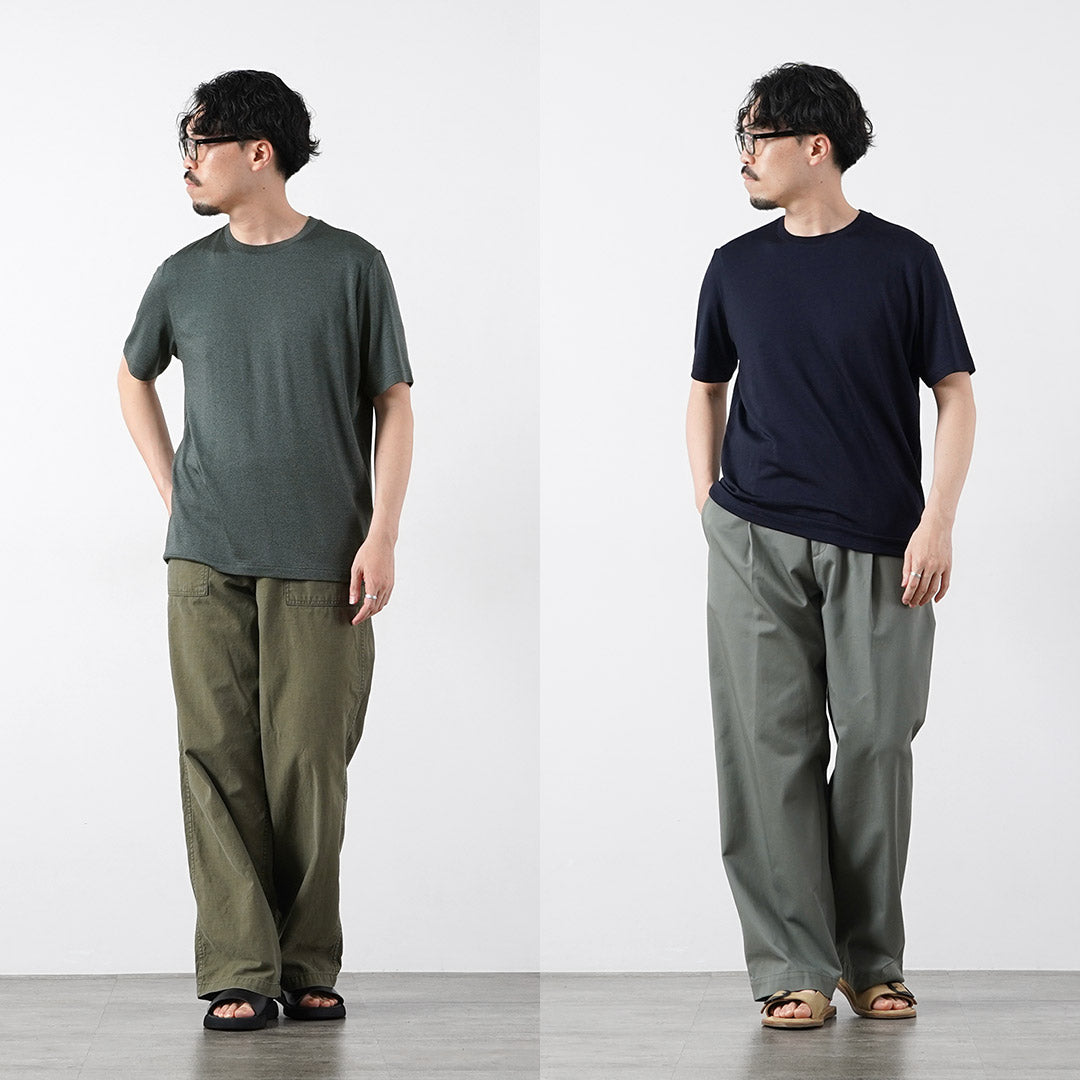 YONETOMI NEW BASIC / Wool Silk Dress T-Shirt