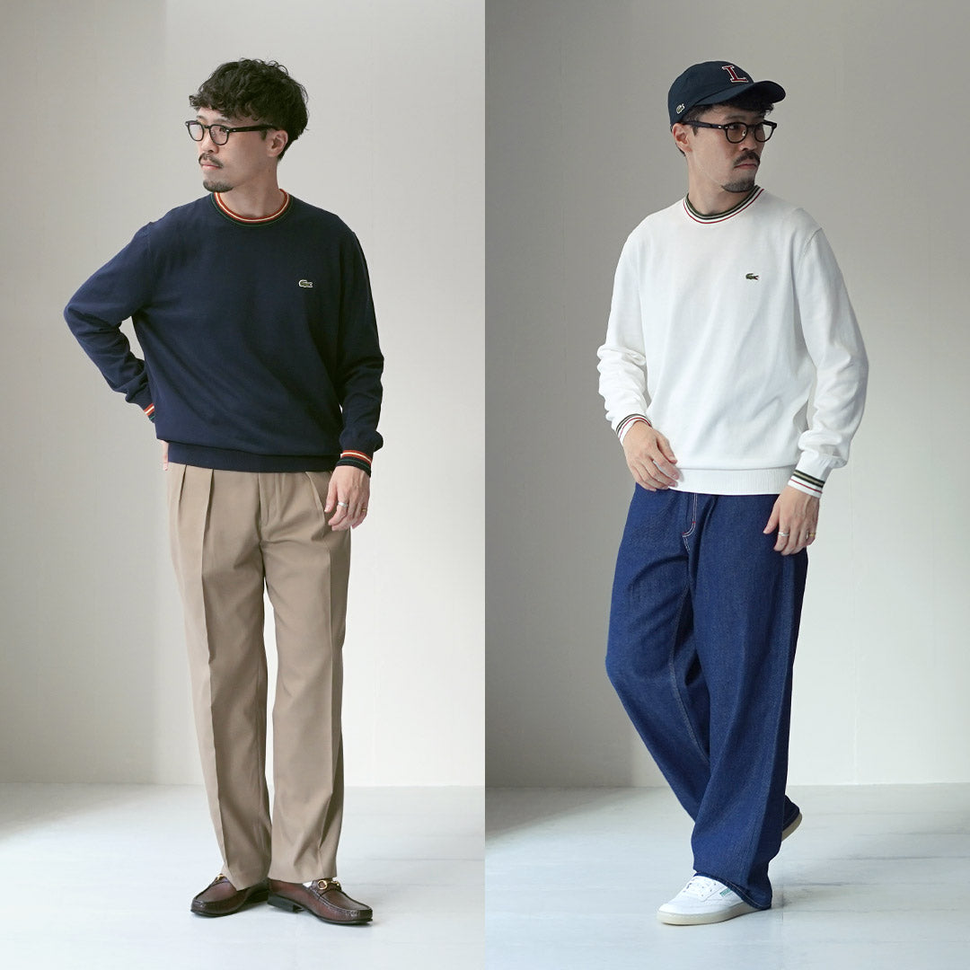 LACOSTE / 条纹棉针织