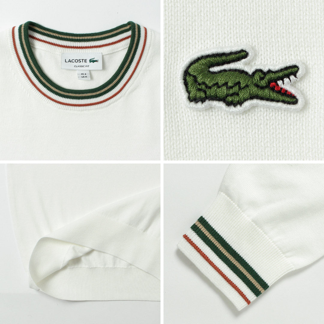 LACOSTE / 条纹棉针织