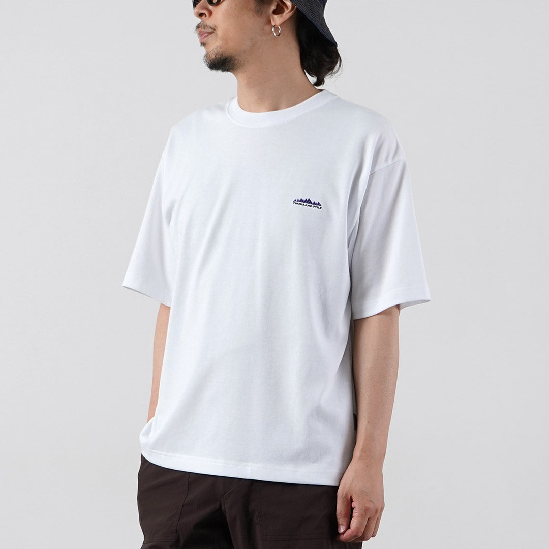 THOUSAND MILE / T/C T-shirt à manches courtes avec logo imprimé