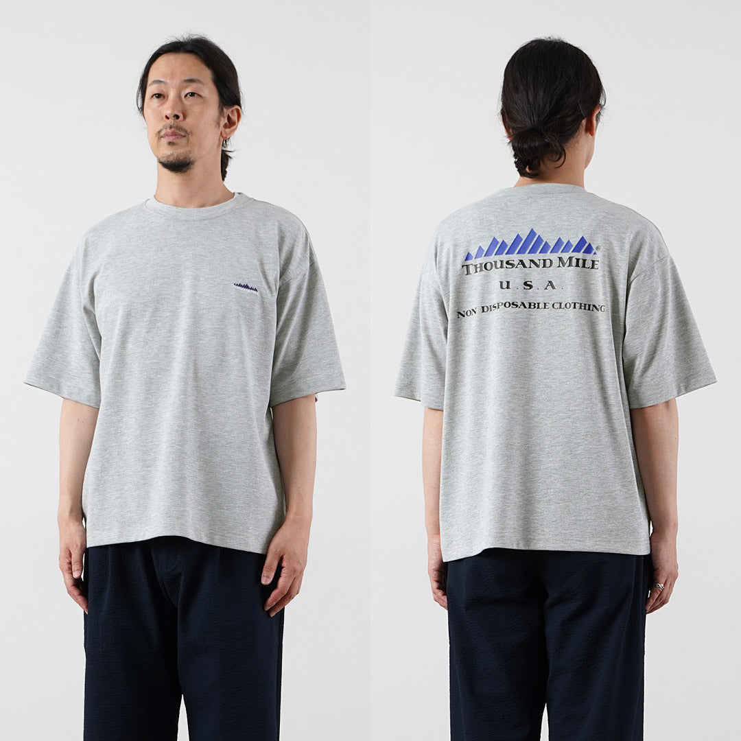 THOUSAND MILE / T/C T-shirt à manches courtes avec logo imprimé