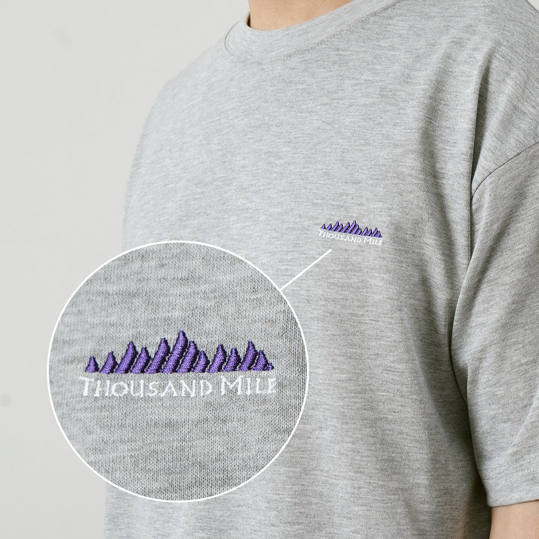 THOUSAND MILE / T/C T-shirt à manches courtes avec logo imprimé