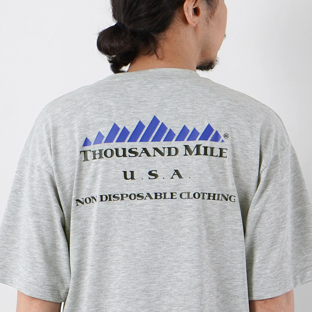 THOUSAND MILE / T/C T-shirt à manches courtes avec logo imprimé