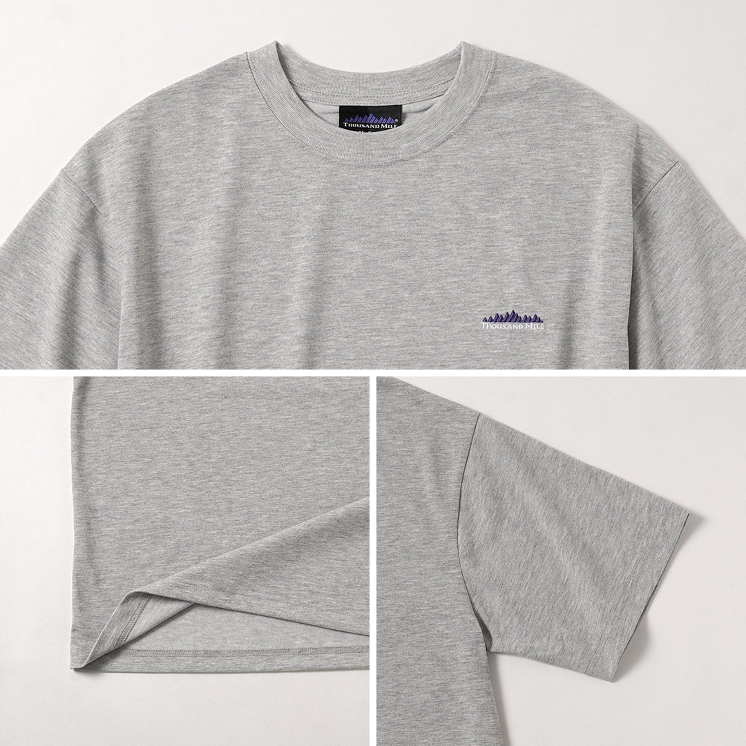 THOUSAND MILE / T/C T-shirt à manches courtes avec logo imprimé