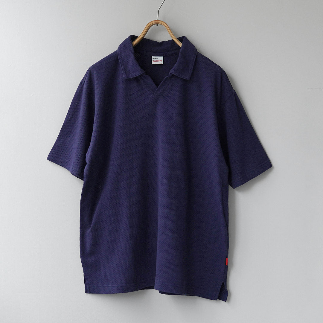 HEALTHKNIT / US Cotton Mesh Skipper Polo Shirt