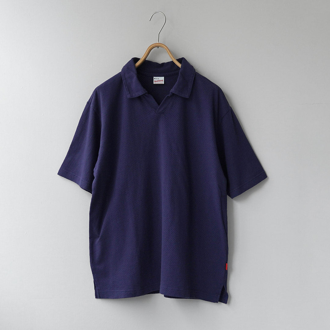HEALTHKNIT / US Cotton Mesh Skipper Polo Shirt