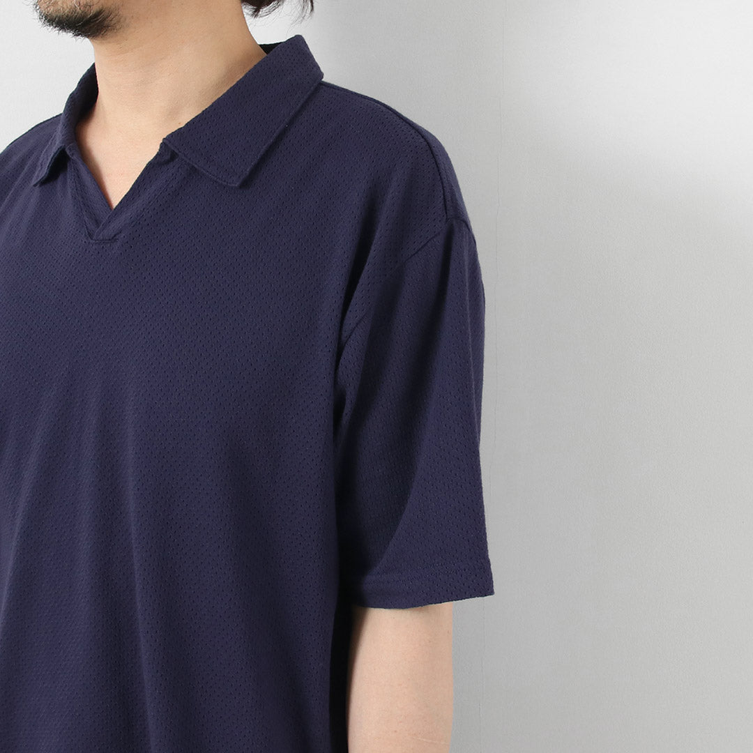 HEALTHKNIT / US Cotton Mesh Skipper Polo Shirt
