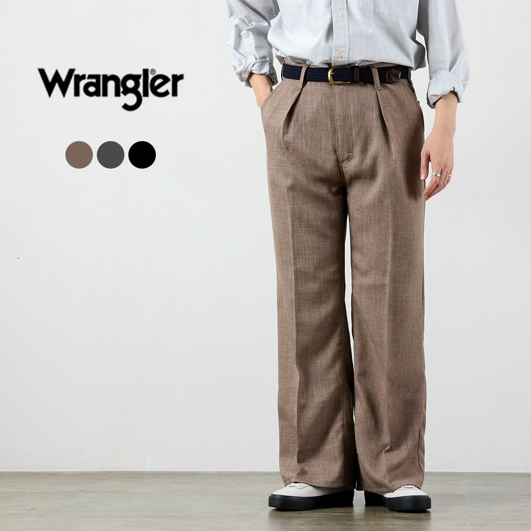 린넨 느낌의 원단으로 제작된 WRANGLER / 런처 와이드 팬츠