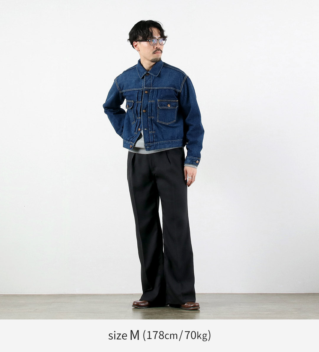 린넨 느낌의 원단으로 제작된 WRANGLER / 런처 와이드 팬츠