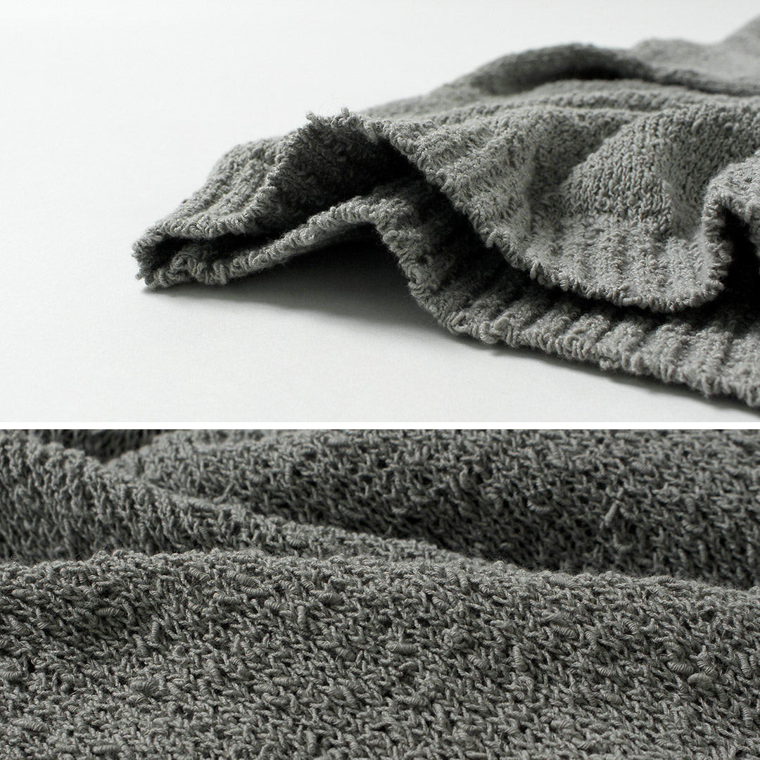 RYE TENDER / Pull à col rond en fil noué en coton Tafa