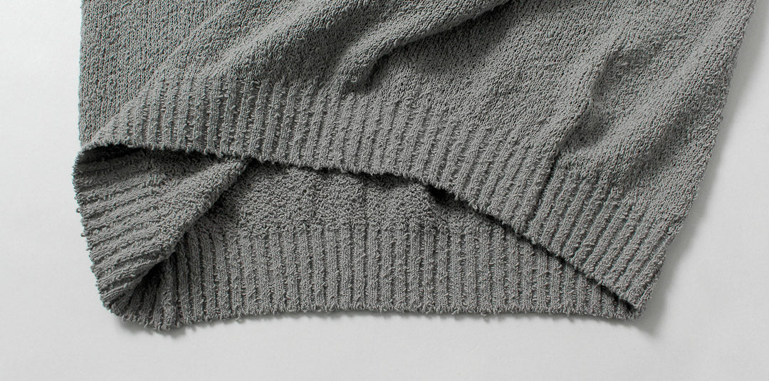RYE TENDER / Pull à col rond en fil noué en coton Tafa