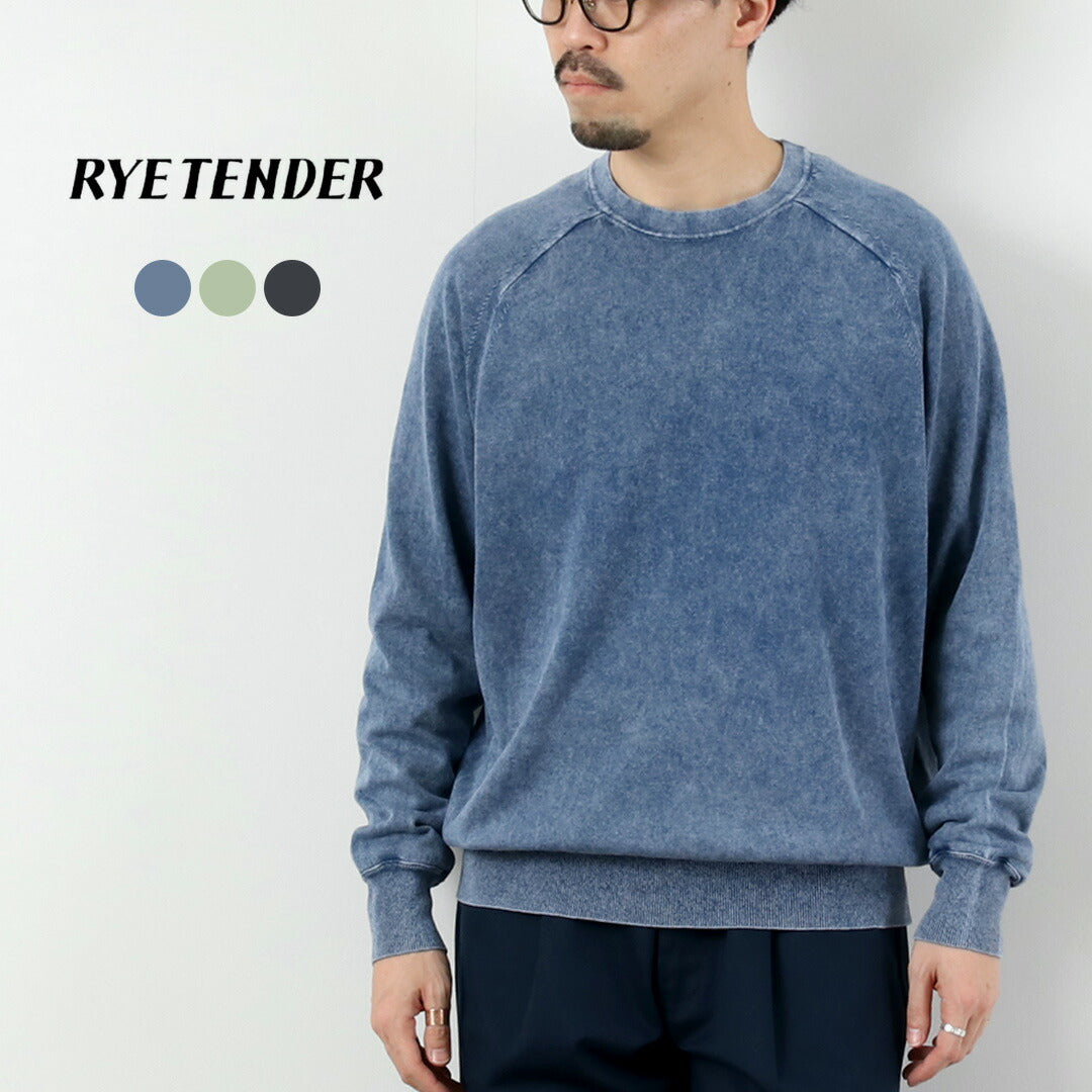 RYE TENDER / 루이스 피그먼트 다이 라글란 긴팔 티셔츠