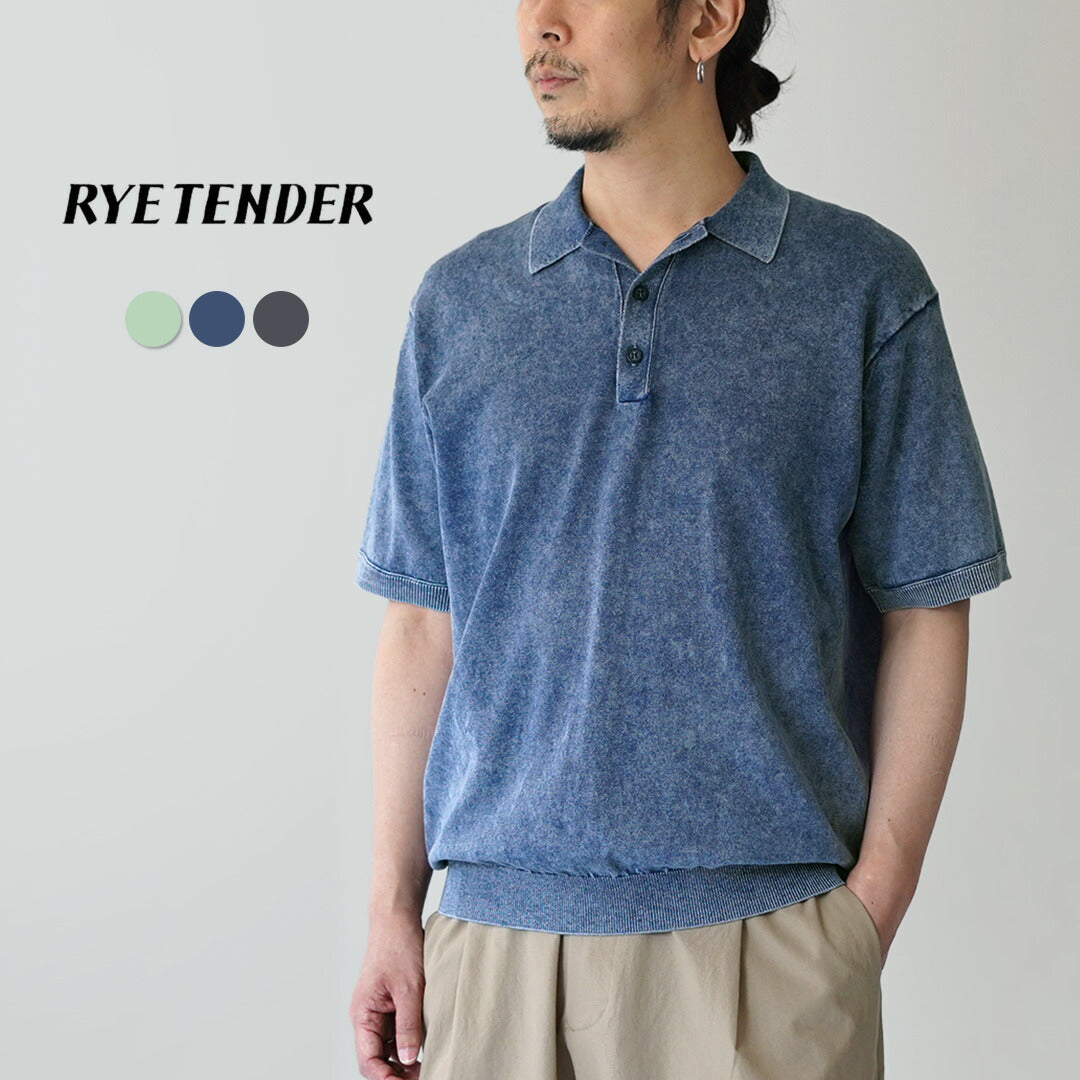 RYE TENDER / Odessa 顏料染色針織 Polo 衫