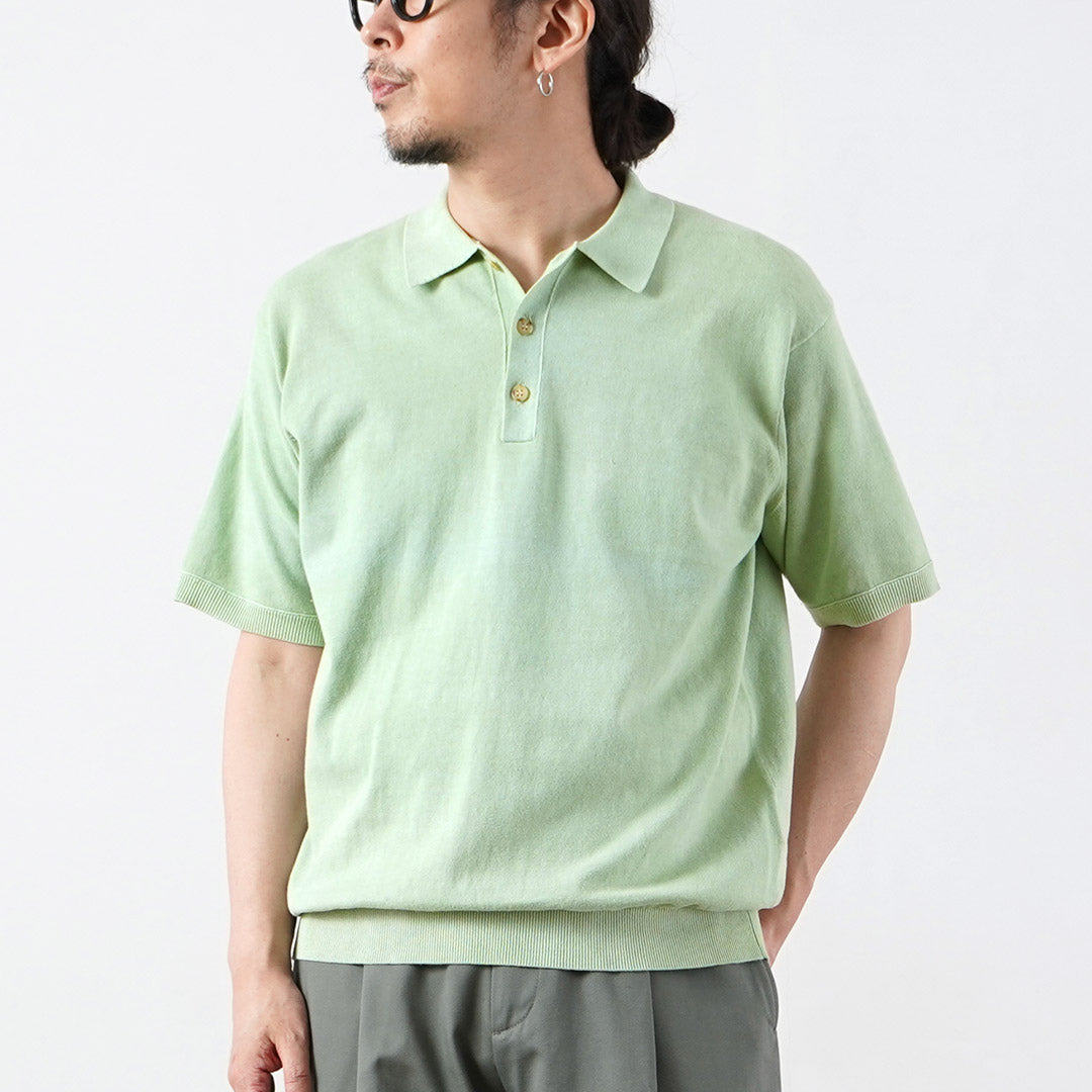 RYE TENDER / Odessa 顏料染色針織 Polo 衫
