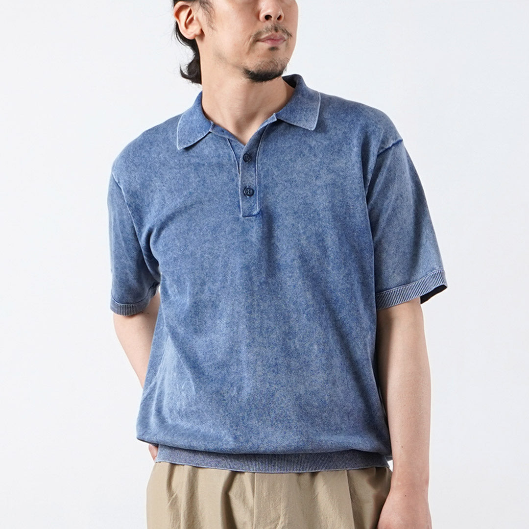 RYE TENDER / Odessa 顏料染色針織 Polo 衫