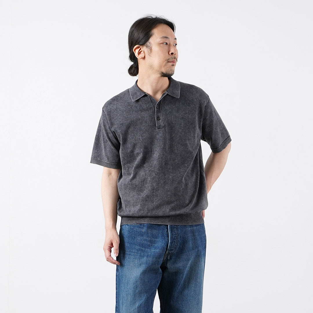 RYE TENDER / Odessa 顏料染色針織 Polo 衫