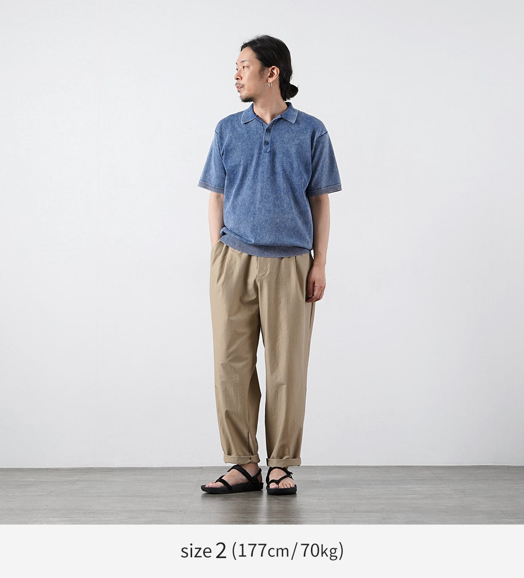 RYE TENDER / Odessa 顏料染色針織 Polo 衫