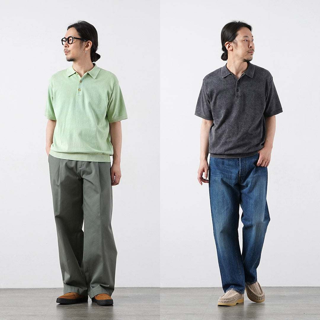 RYE TENDER / Odessa 顏料染色針織 Polo 衫