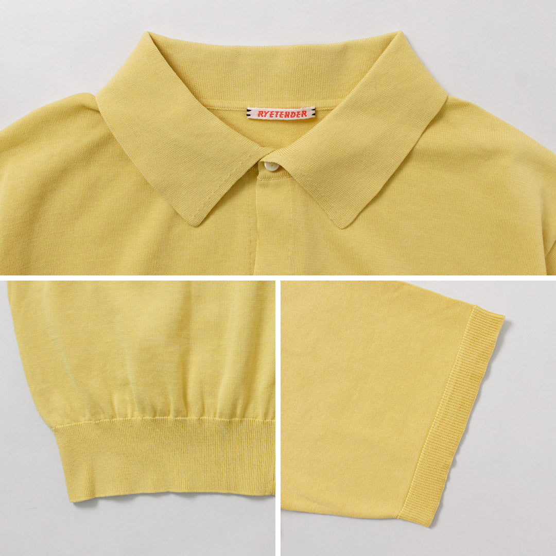 RYE TENDER / Chemise à manches courtes en tricot de coton Teton