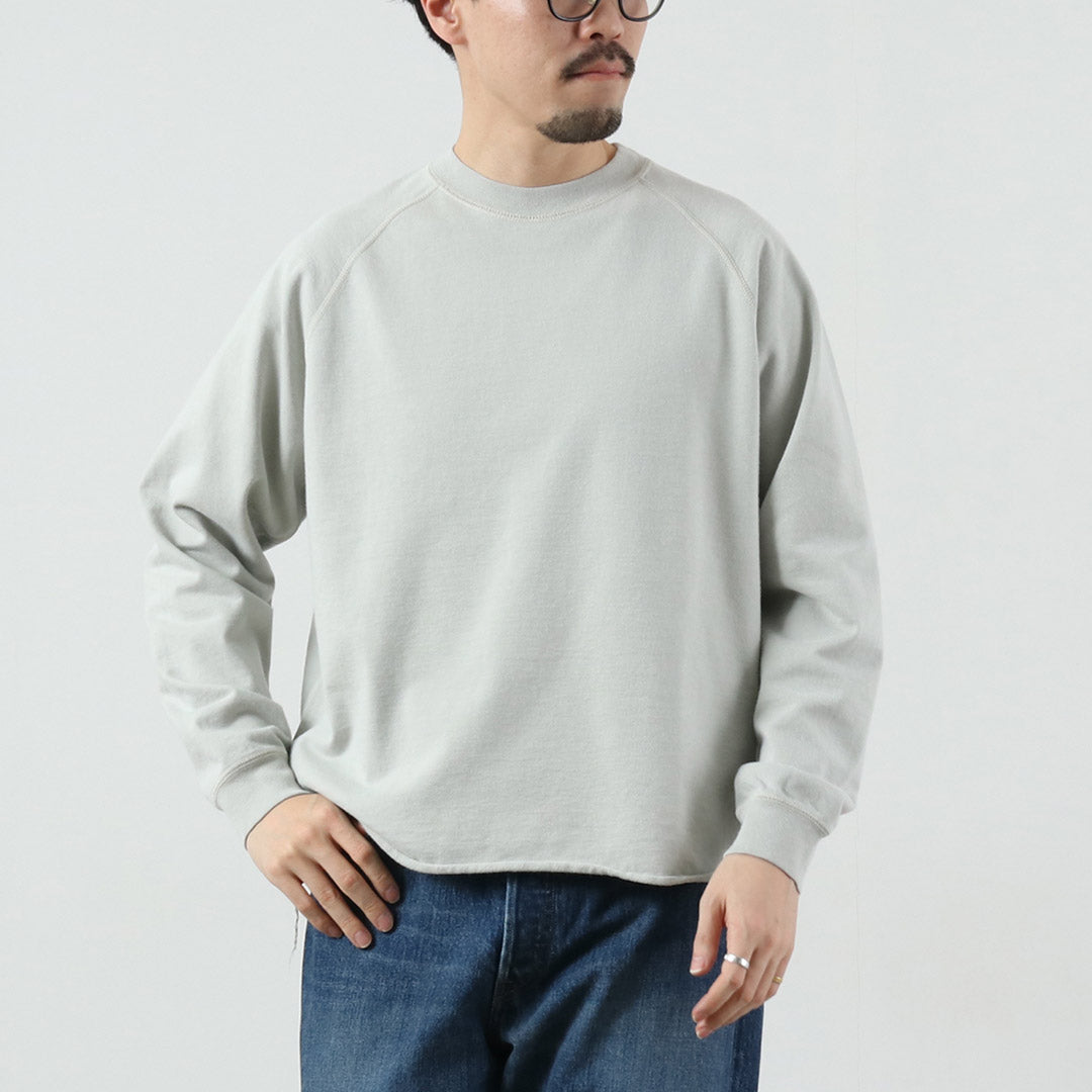 REMI RELIEF / SP 加工 Supima 拉絨抓絨插肩圓領運動衫