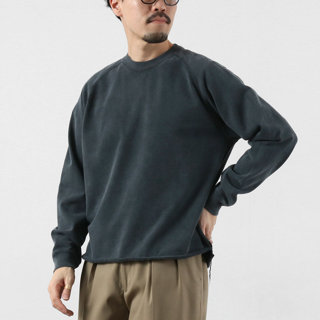 REMI RELIEF / SP 加工 Supima 拉絨抓絨插肩圓領運動衫