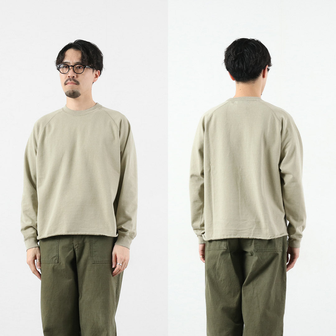 REMI RELIEF / SP 加工 Supima 拉絨抓絨插肩圓領運動衫