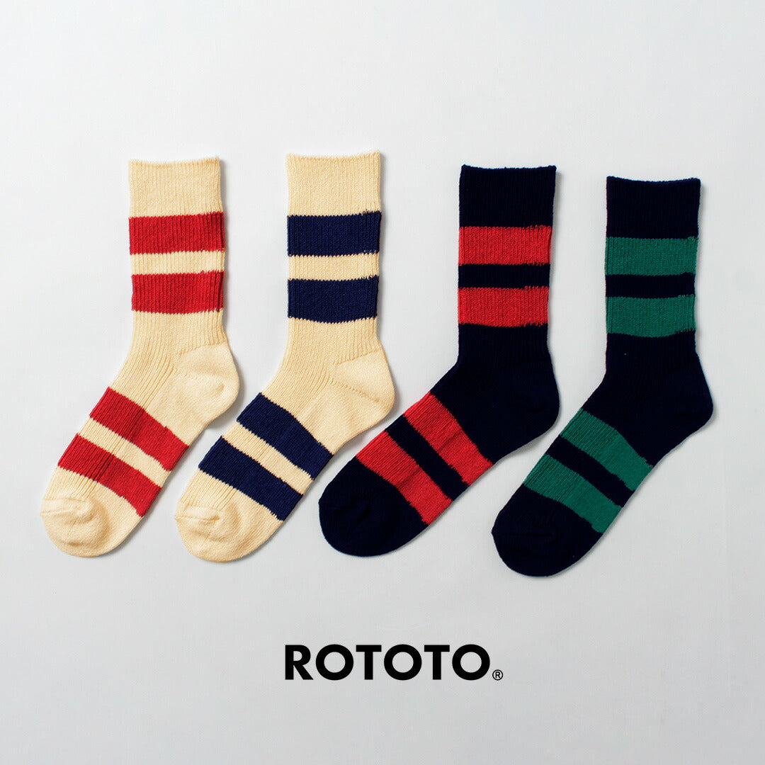 ROTOTO / Calcetines de rayas de algodón reciclado