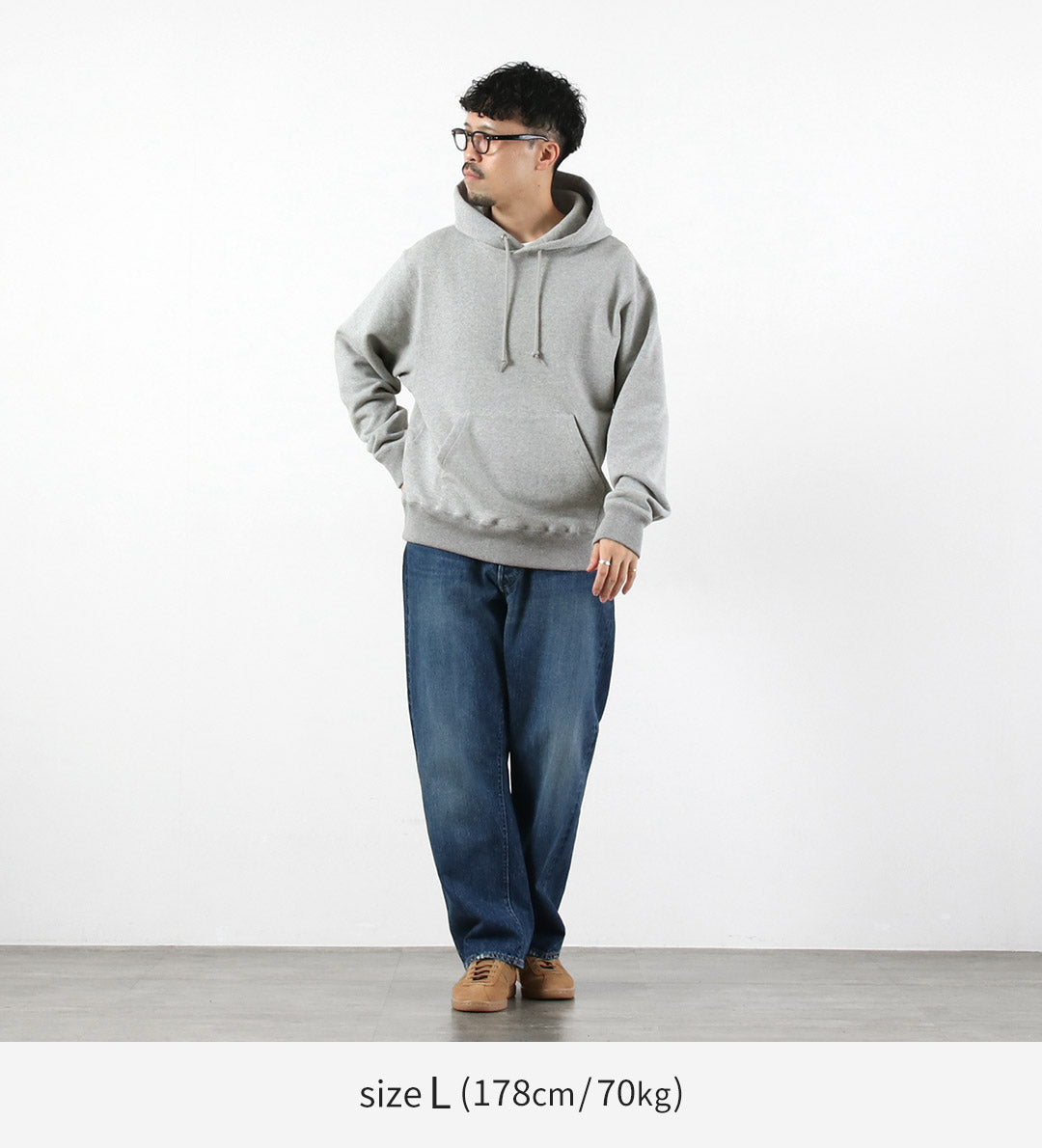 CLUB DE INVESTIGACIÓN DE ALGODÓN / 14 oz. Sudadera con capucha de rizo Loopwheel
