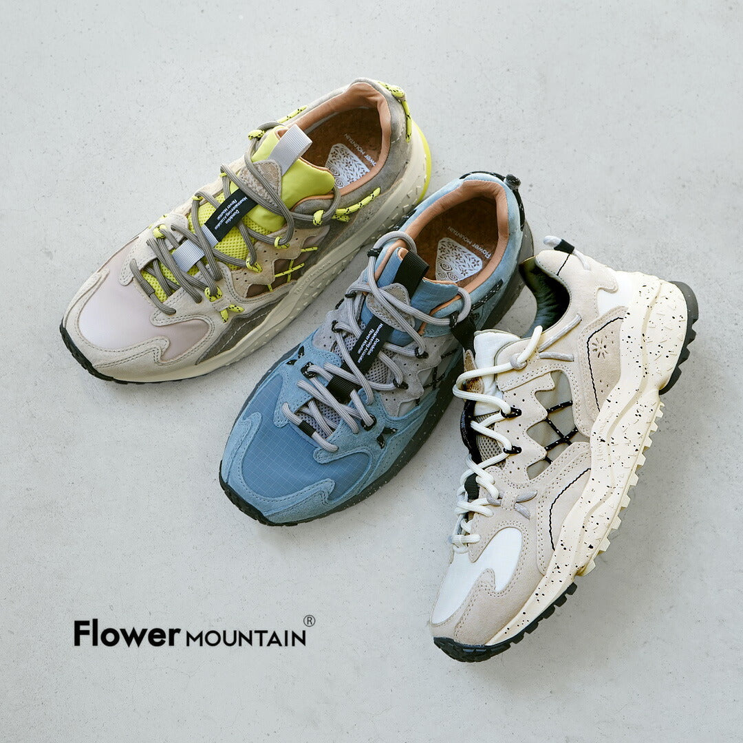 FLOWER MOUNTAIN / Yamabushi Ripstop 나일론 오버레이 가죽 스니커즈