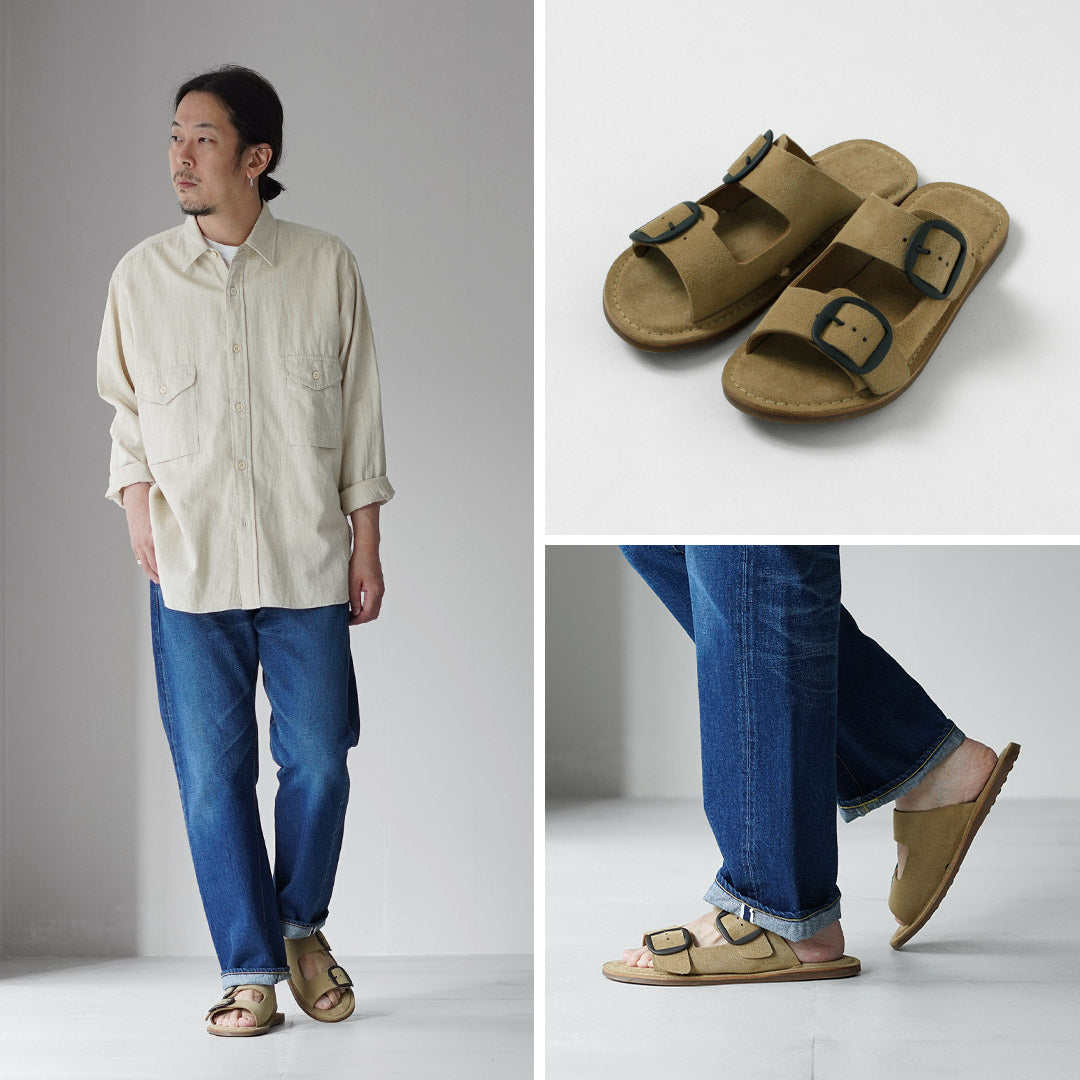 L'ANGOLO DEL CUOIO / Sandales en Cuir Double Boucle