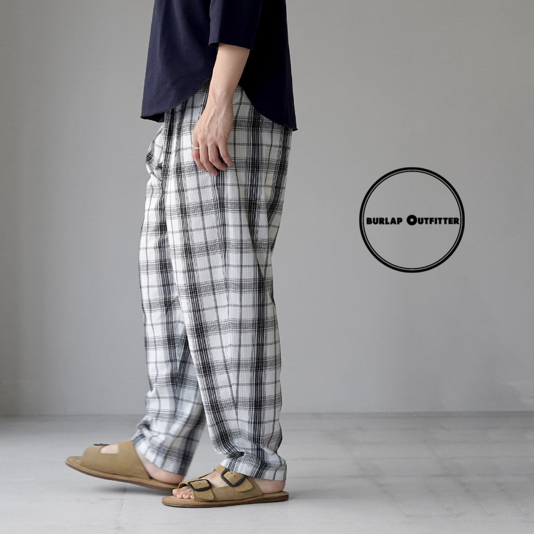 BURLAP OUTFITTER / 시어서커 체크 트랙팬츠