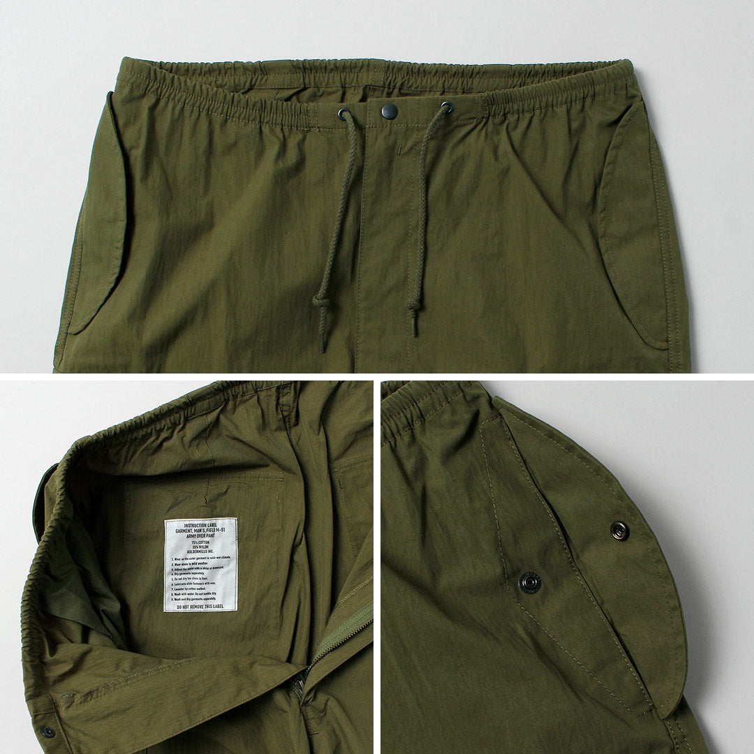 GOLDENMILLS INC. / M-51 Sobrepantalones, Estilo Militar