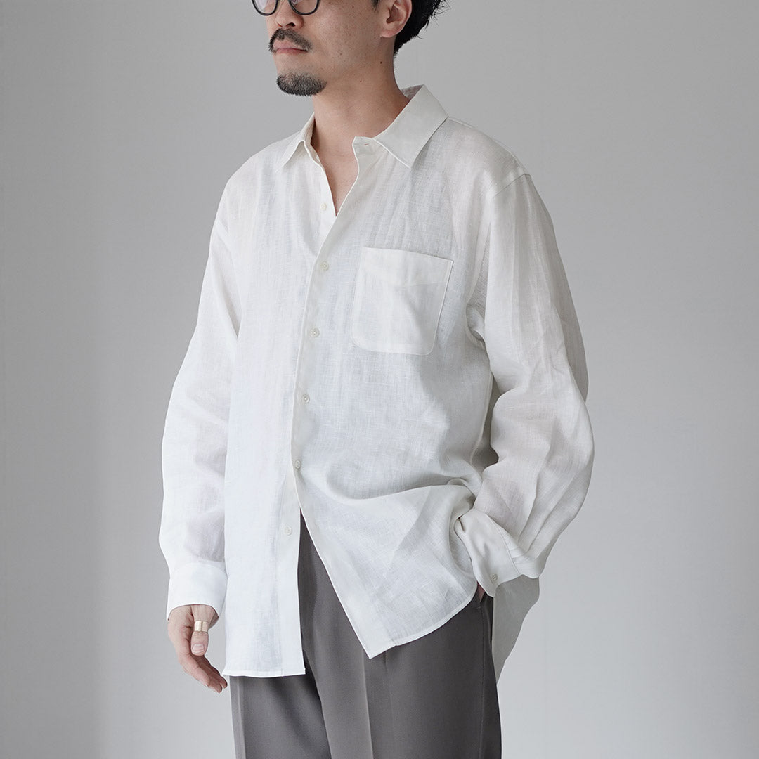 D.C.WHITE / Camisa Newport Lino Cuello Regular