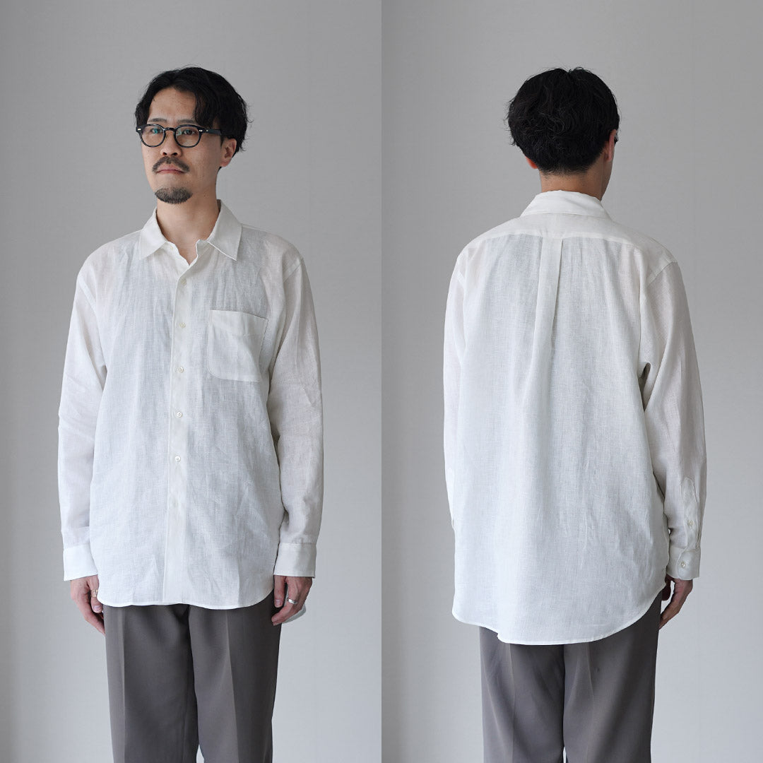 D.C.WHITE / Camisa Newport Lino Cuello Regular