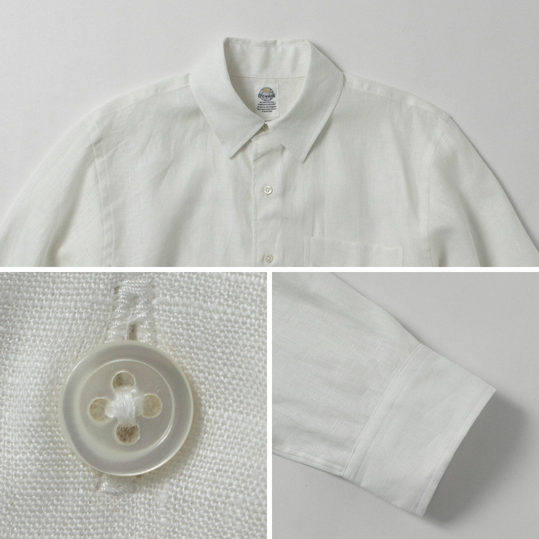 D.C.WHITE / Camisa Newport Lino Cuello Regular