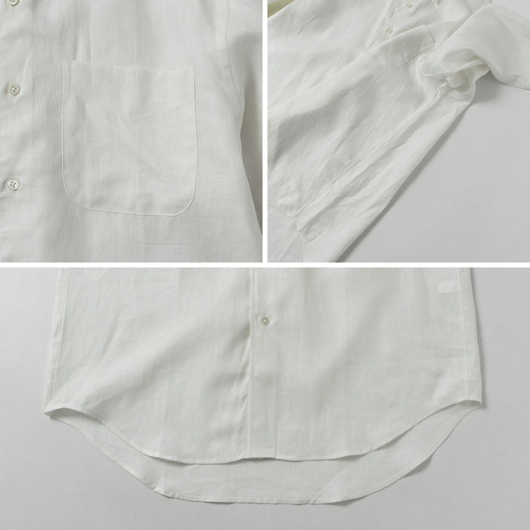 D.C.WHITE / Camisa Newport Lino Cuello Regular