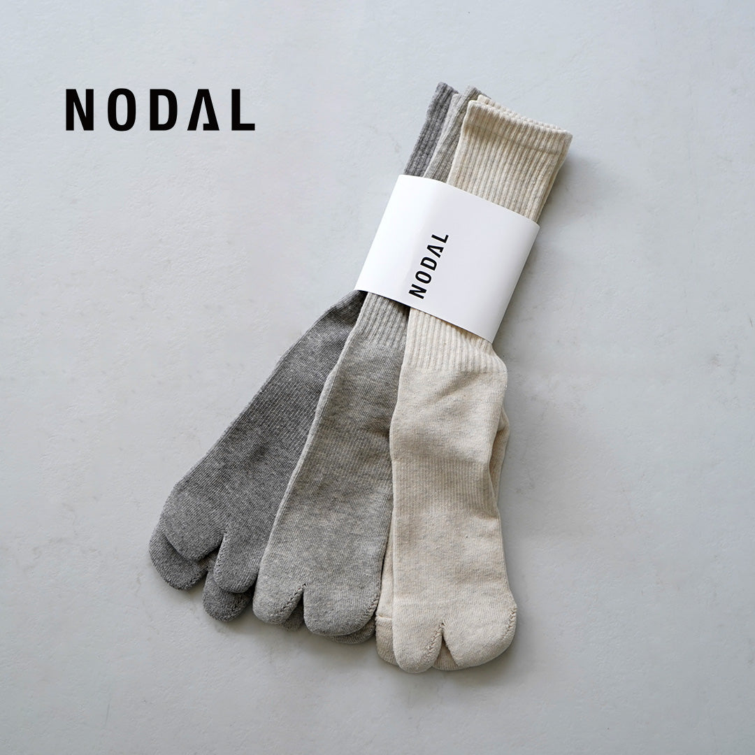 NODAL / Raffy Heather 棉质 3 件装圆袜