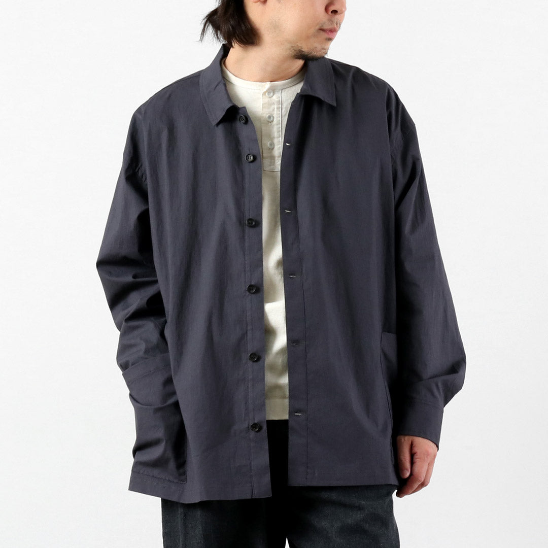 BASISBROEK / 风琴棉亚麻衬衫夹克