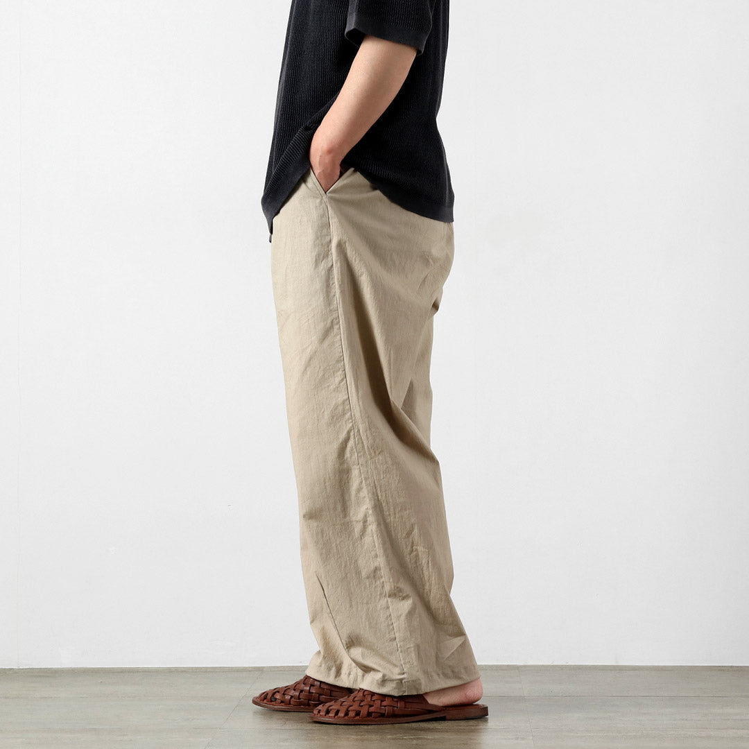 BASISBROEK / Pantalones plisados de lino y algodón Wisken