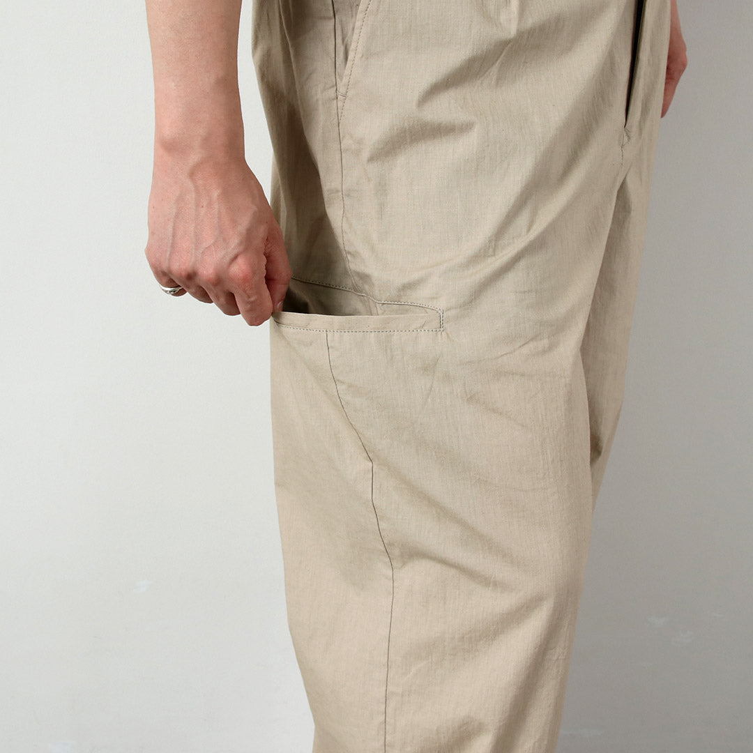 BASISBROEK / Pantalones plisados de lino y algodón Wisken