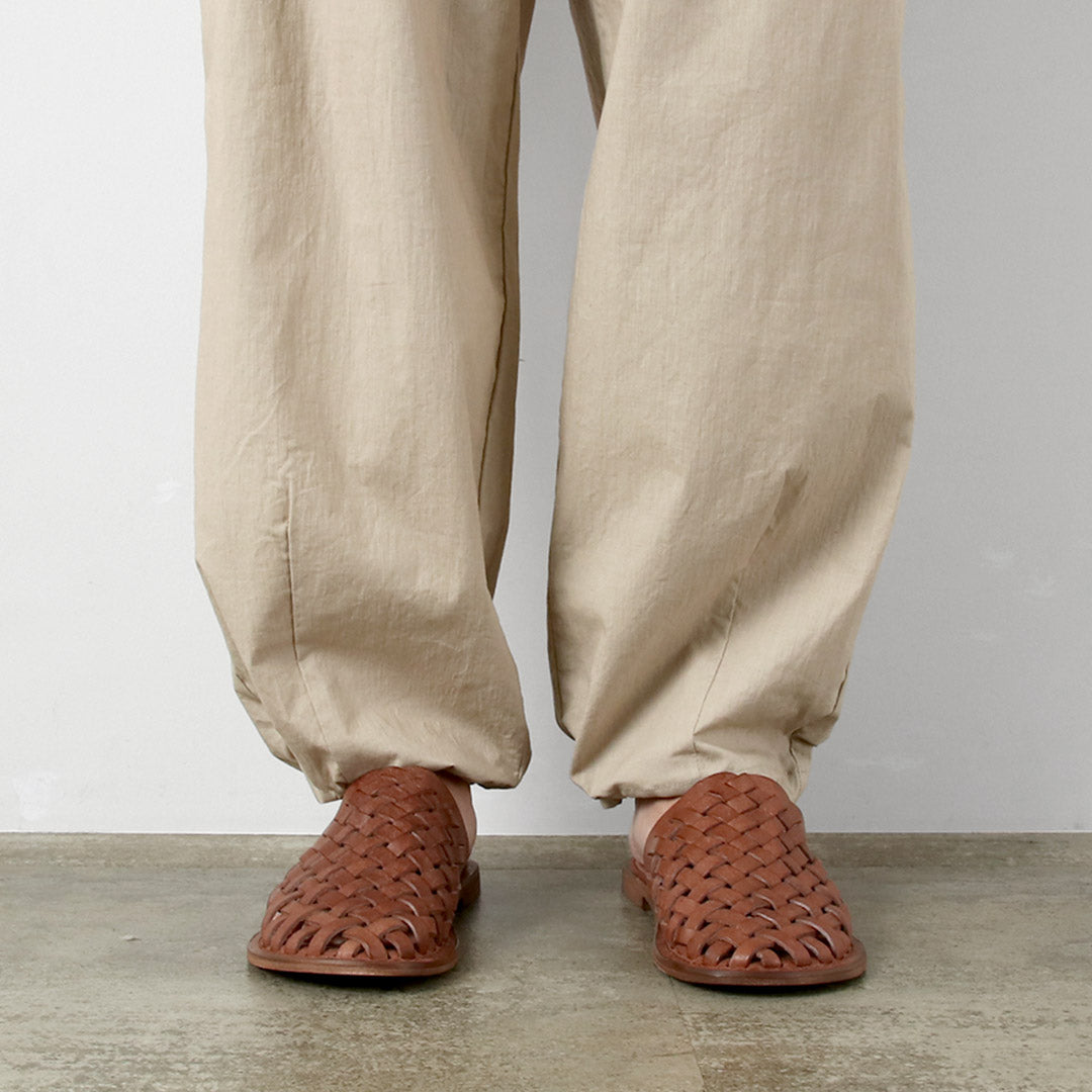BASISBROEK / Pantalones plisados de lino y algodón Wisken