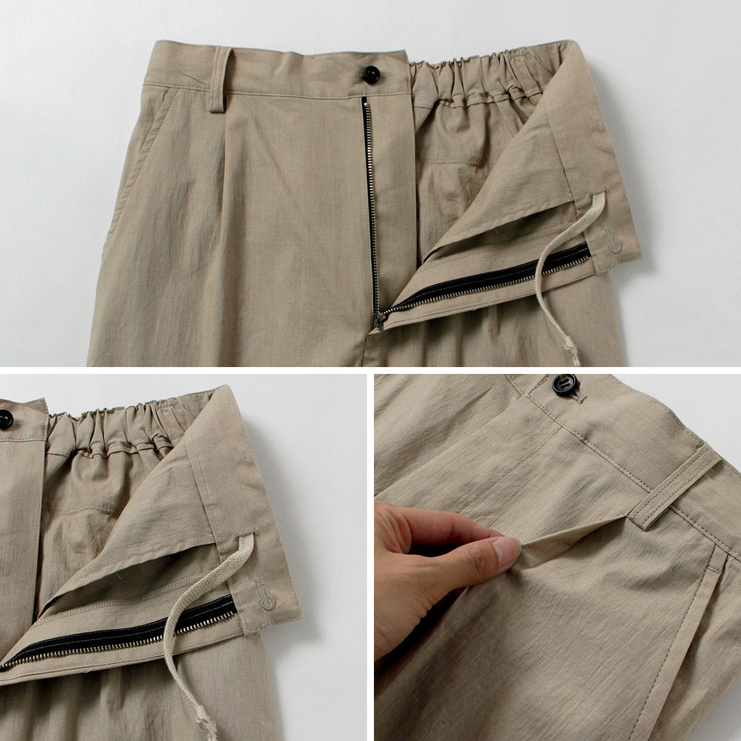 BASISBROEK / Pantalones plisados de lino y algodón Wisken