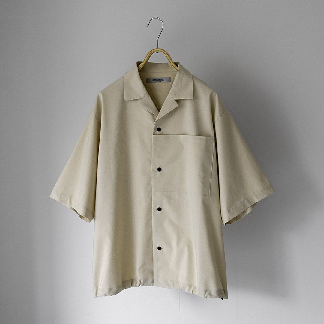BASISBROEK / Dean Camisa elástica con cuello abierto en mezcla de lino